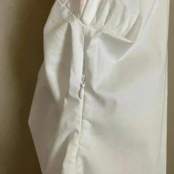 1. State Ruffle Edge One Shoulder Shirting Top - Picture 5 of 10